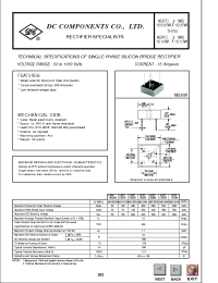 Datasheet KBPC1504 manufacturer DCCOM